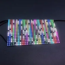 P9823F- SMD P5mm 18*32 пикселей светодиодный адресуемый жесткий панельный светильник, белая печатная плата, размер: 90 см* 160 см, DC5V вход