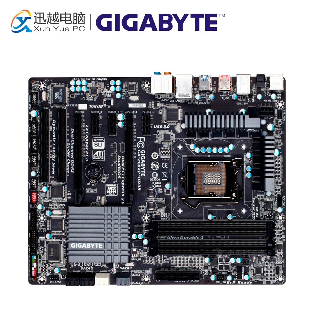 

Gigabyte GA-Z68XP-UD3R Desktop Motherboard Z68XP-UD3R Z68 LGA 1155 i3 i5 i7 DDR3 32G SATA3 ATX
