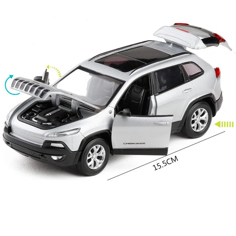 1:32 высокое моделирование джип Grand Cherokee модель SUV игрушечный автомобиль Стайлинг Domineering сплав литья под давлением модель V045 - Цвет: White