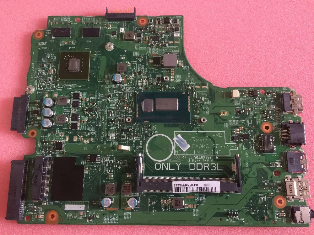 

tested For Dell 15R 3442 3542 Laptop motherboard i3-4005U CPU with GT820M Video card 13269-1 PWB FX3MC REV:A00