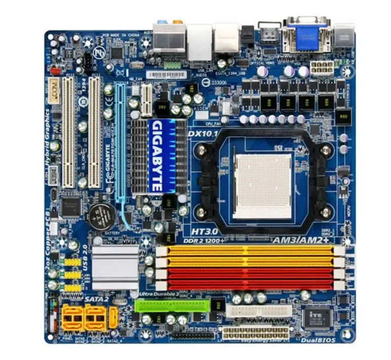 Оригинальная б/у Материнская плата Gigabyte для настольного ПК с процессором AM3 DDR2 785G