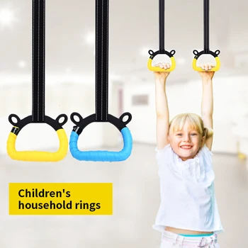 

Kids ABS Gymnastic Rings Gym Rings with Adjustable Straps Heavy Duty Gym Equipment for Home Gym Train Workout
