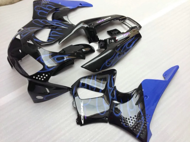 

Motorcycle Fairing kit for HONDA CBR900RR 893 96 97 CBR 900RR 1996 1997 CBR 900 ABS Blue flames black Fairings set+gifts HA12
