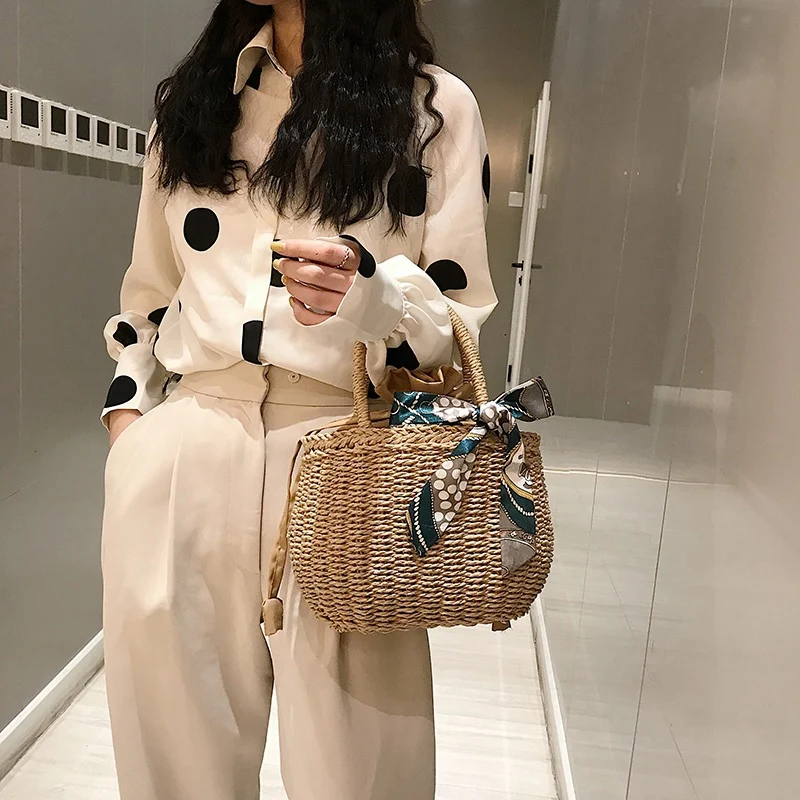

LJL-Summer Handmade Wallet Ladies Handbag Woven Handbag Ladies Small Packaging Rattan Bag