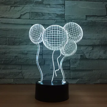 

7 color LED Smile balloon atmosphere lights 3d touch night light 1213