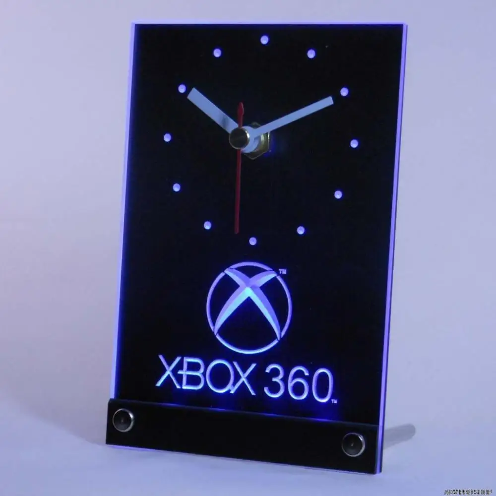 tnc0191 Xbox 360 Game Room Table Desk 3D LED Clockin Wall Clocks from