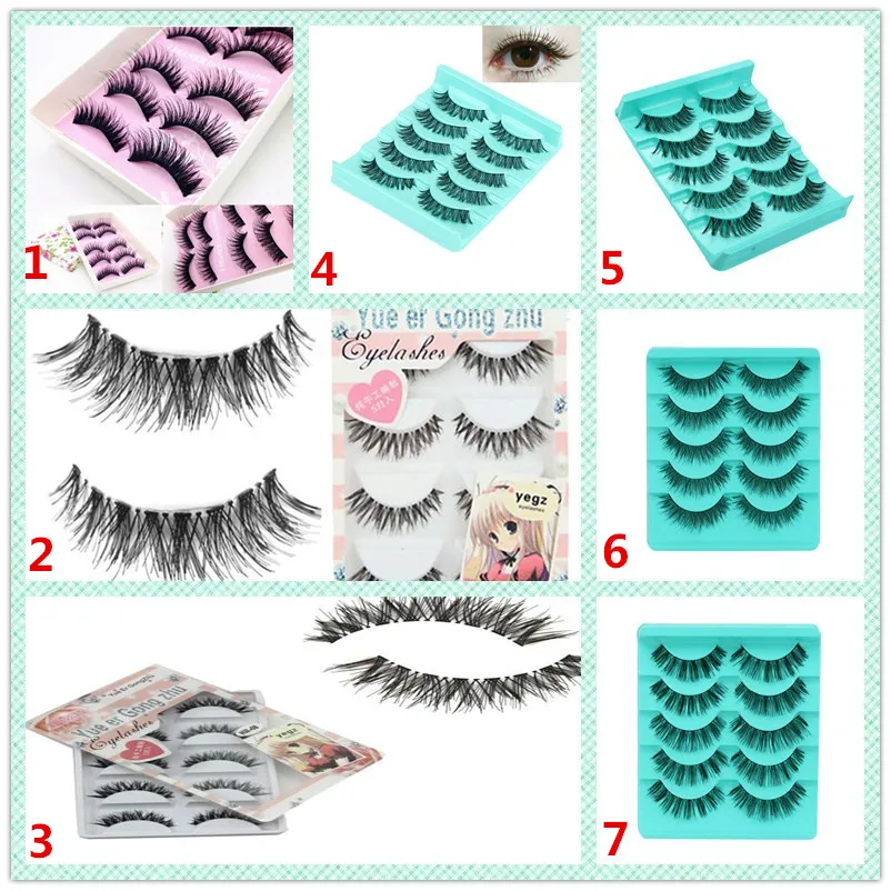 

5 Pair/Lot Crisscross False Eyelashes Lashes Voluminous Hot Eye Lashes natural faux