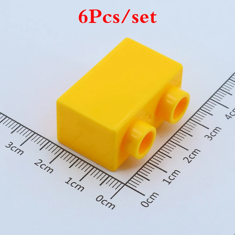 6pcsset 1X2 Thick Bricks Diy Big Size Building Blocks Bulk Accessories Compatible LegoING Duploed Toys For Children Educational Gift (4)