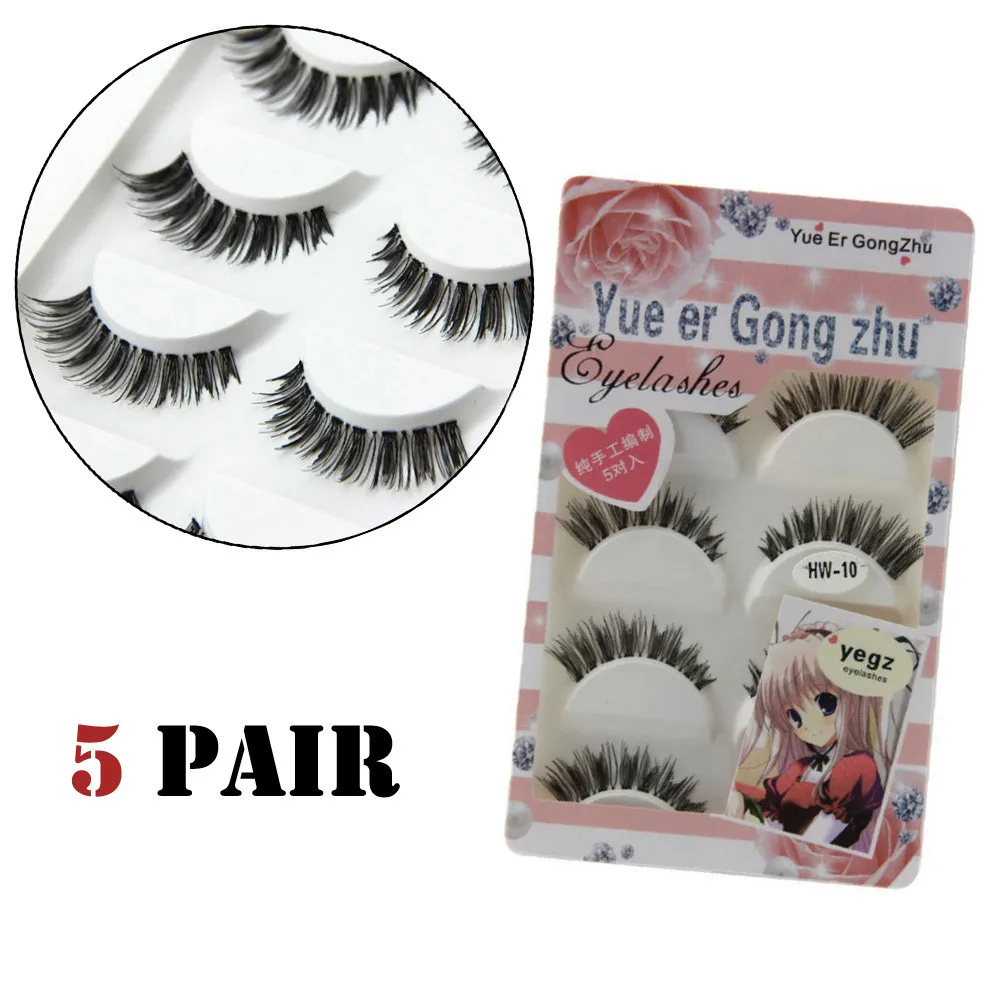 

2019 New hot 5 Pair/Lot Crisscross False Eyelashes Lashes Voluminous HOT Eye Lashes false eyelashes natural hair maquiagem 50*