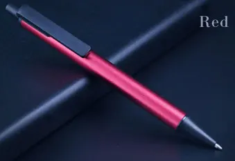Металлическая шариковая ручка с Бесплатный лазерные логотип для бренда компании или персонализированное имя выгравированы - Цвет: Red