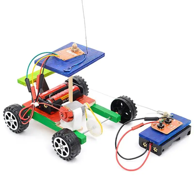 

DIY Wireless Remote Control Racing Model Kit Wooden Toys Assembled Car Set Kids Science Experiments Toy Educational Toy Gifts