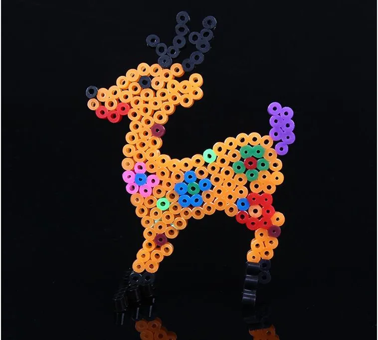 Пазлы для взрослых Perler Бусы Hama 5 мм Еда класса EVA Логические творческие DIY 4800 штук 24 цвета интеллектуальной игрушки