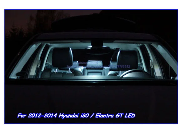 Car Interior Light Bar Kit White For 2012 2016 Hyundai I30
