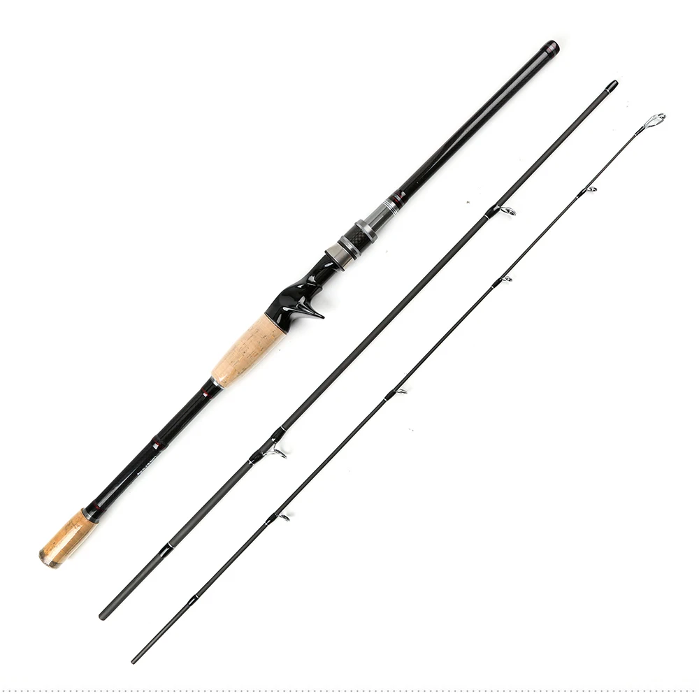 JOHNCOO 1.8m 3 Section Casting Rod 603MH Telescopic Carbon Lure Rods Fast Action Travel Rod Ultralight Spinning Rods