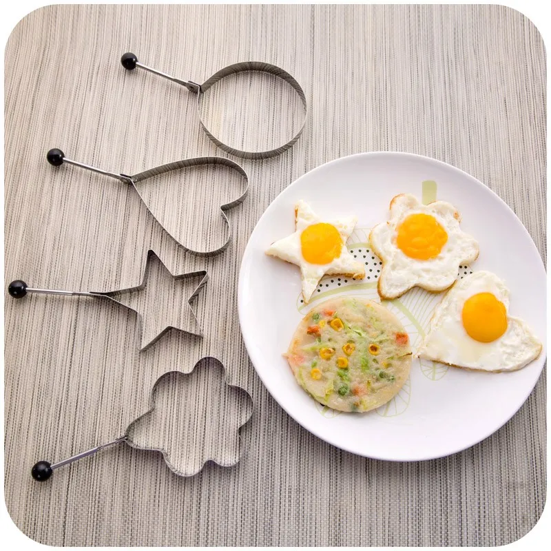 4 PCS/Lot Stainless Steel egg mold Cook Fried Egg tools Pancake rings