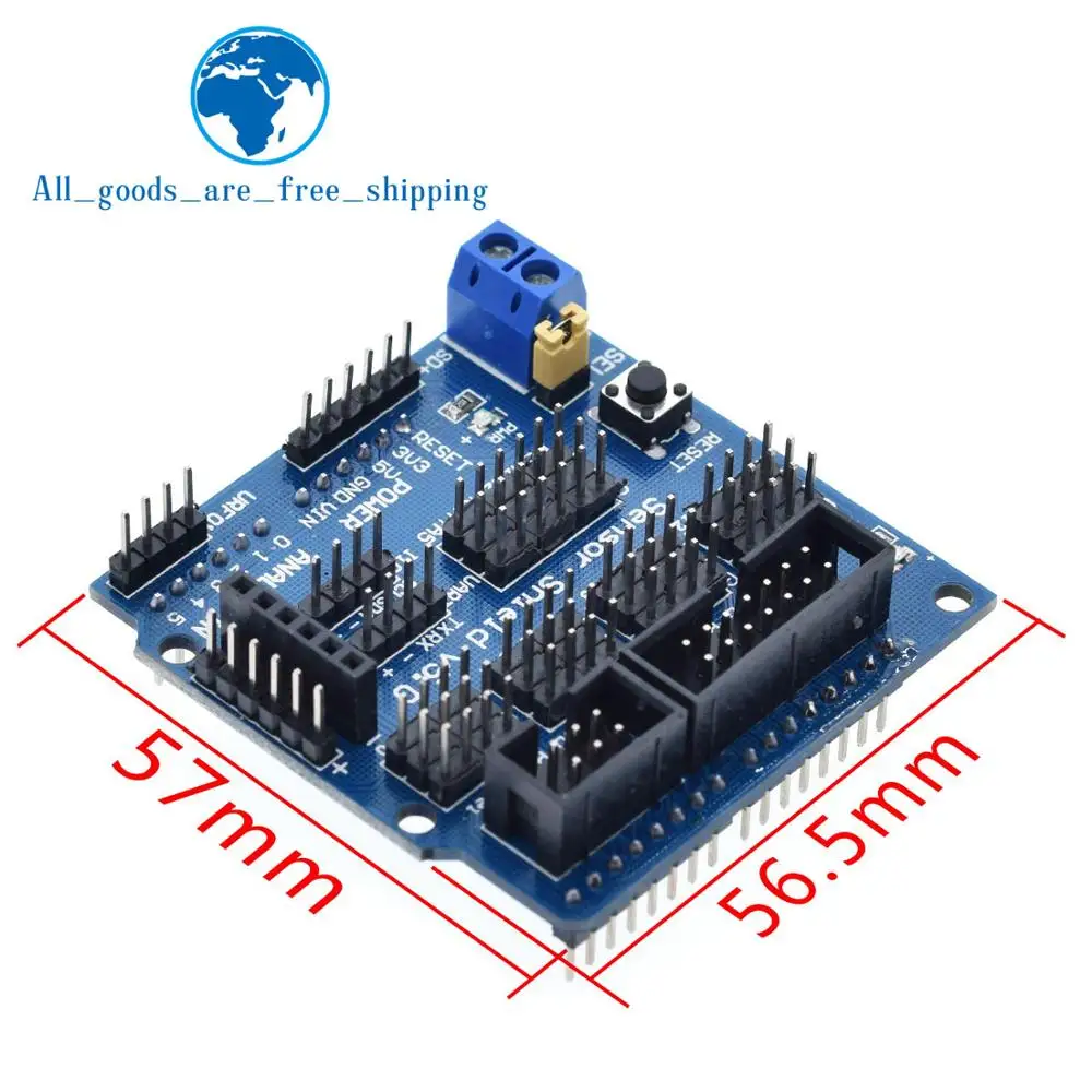 TZT V5.0 Датчик Щит Плата расширения для arduino электронные строительные блоки робот аксессуары Датчик Щит V5 Плата расширения