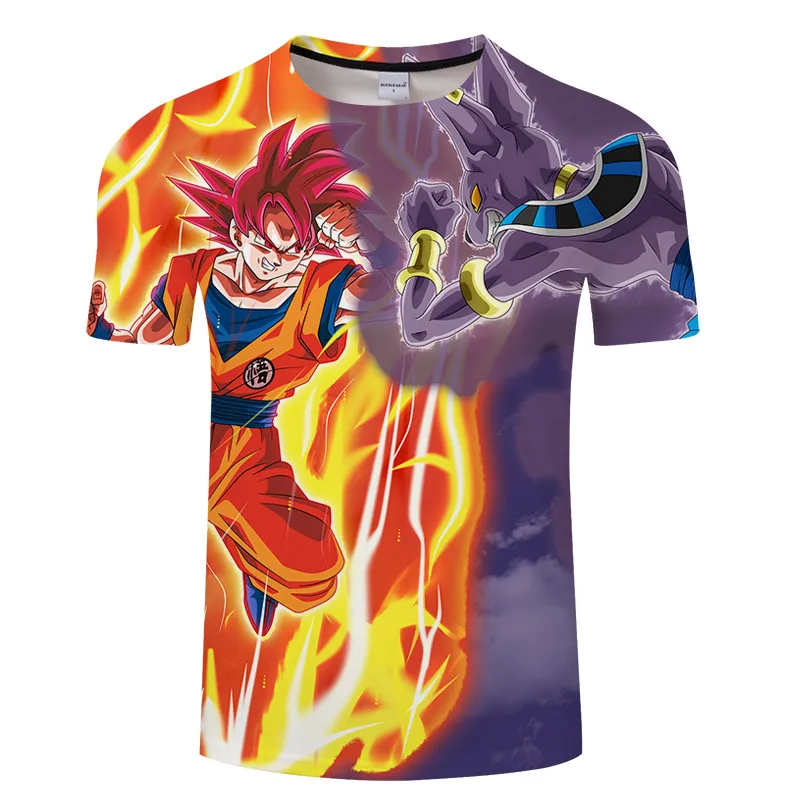TXKH3486 Dragon Ball Z Супер Саян Гоку Вегета 3d Футболка с принтом футболка с короткими рукавами костюм летняя мода Повседневное футболки S-6XL - Цвет: TXKH3486