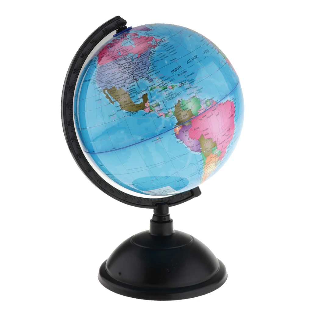 World Map Globe Spinning Interactive World Globe Kids Student Educational Learning Toys Teaching Tools Desk Tabletop Decor