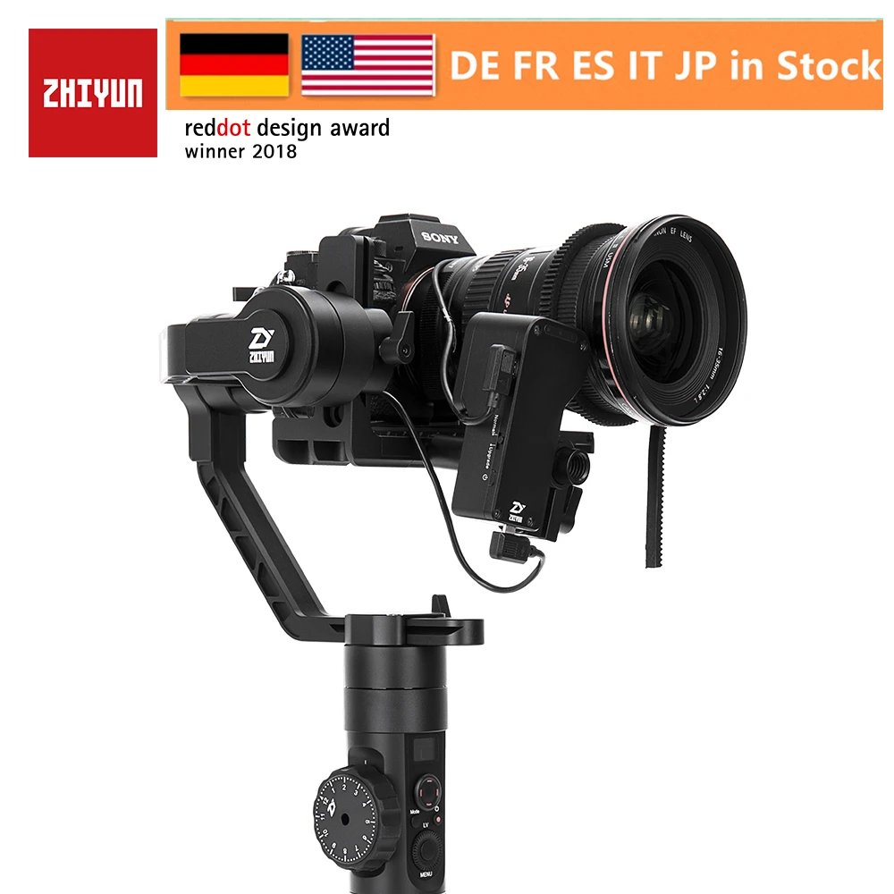 Zhiyun Crane 2 3-Axis Gimbal Stabilizer for All Models of DSLR Mirrorless Camera Canon 5D2/3/4 with Servo Follow Focus