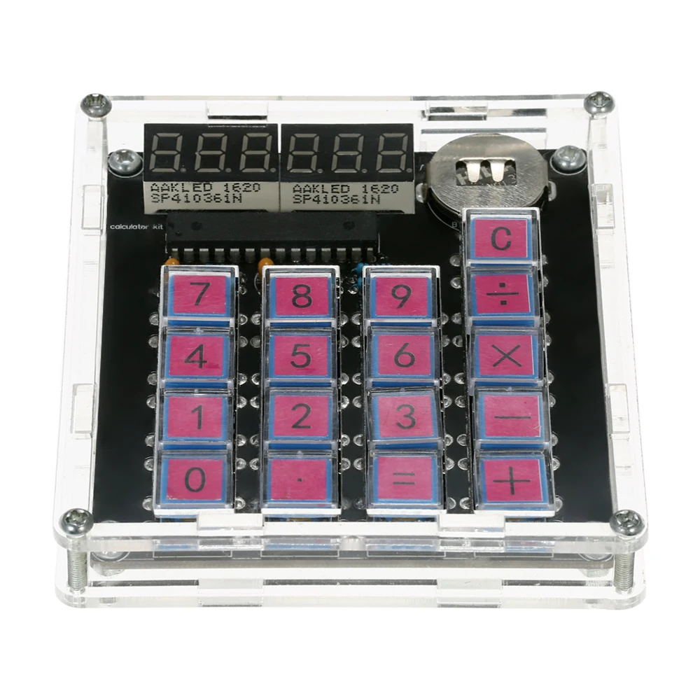 DIY MCU Calculator Kit Digital Tube Calculator with Transparent Casein