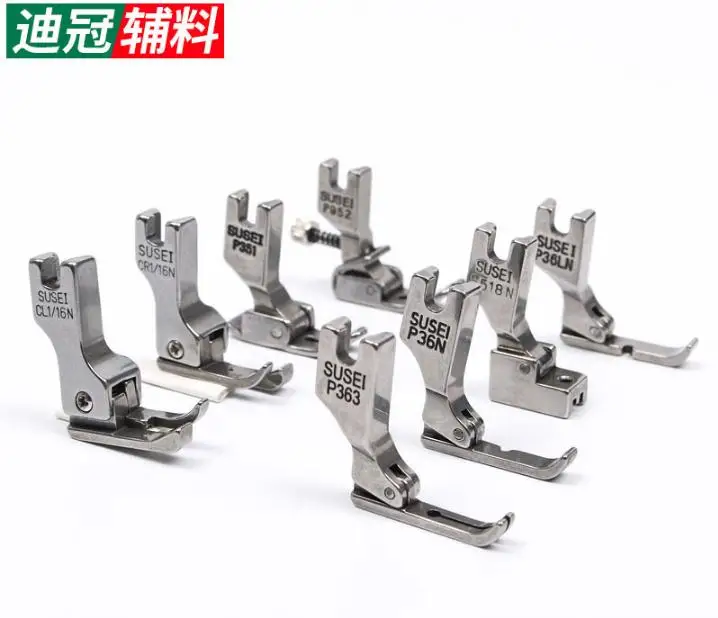 

Industrial flatbed sewing machine full steel press foot unilateral invisible clothes zipper press foot fold toothpick pressure