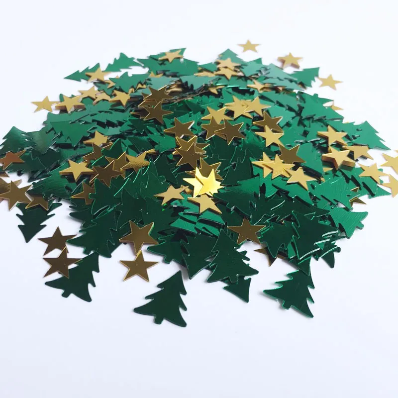 15 г рождественские украшения для дома рассыпные Сияющие елки с конфетти в форме снежинок новогодние вечерние принадлежности