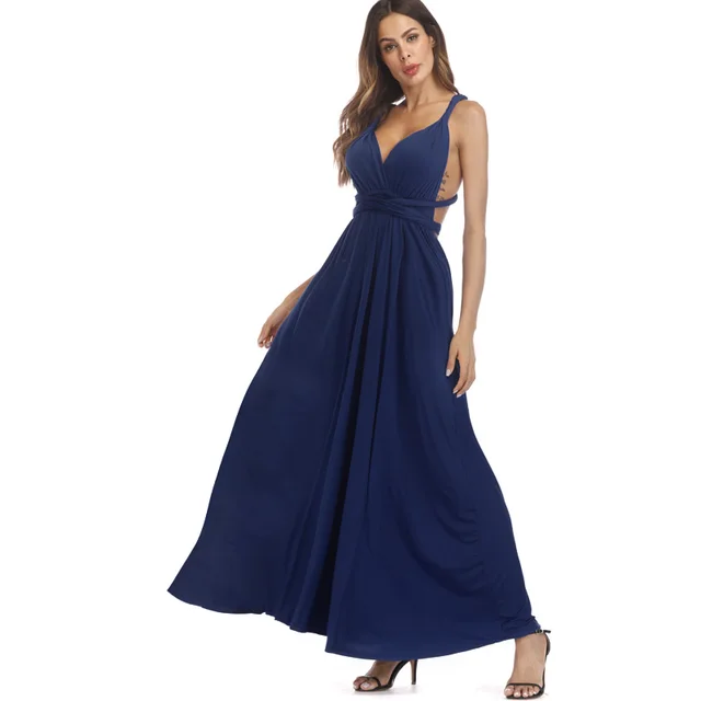 SheBlingBling Size XS XL Women Maxi Party Dress Bandage Long Dress Fashion Multiway Bridesmaids Infinity Robe Longue Wrap Dress,in Dresses from