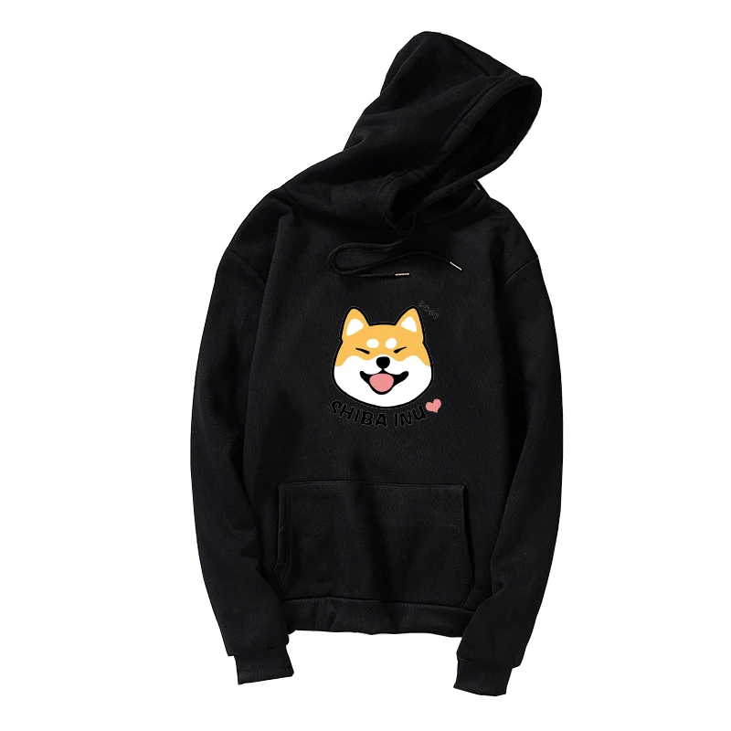 Harajuku Lovely Shiba Cartoon Print Sweatshirts Kawaii Loose Long Sleeves Fleece Tops Streetwear Casual Unisex Oversized Hoodies (1)