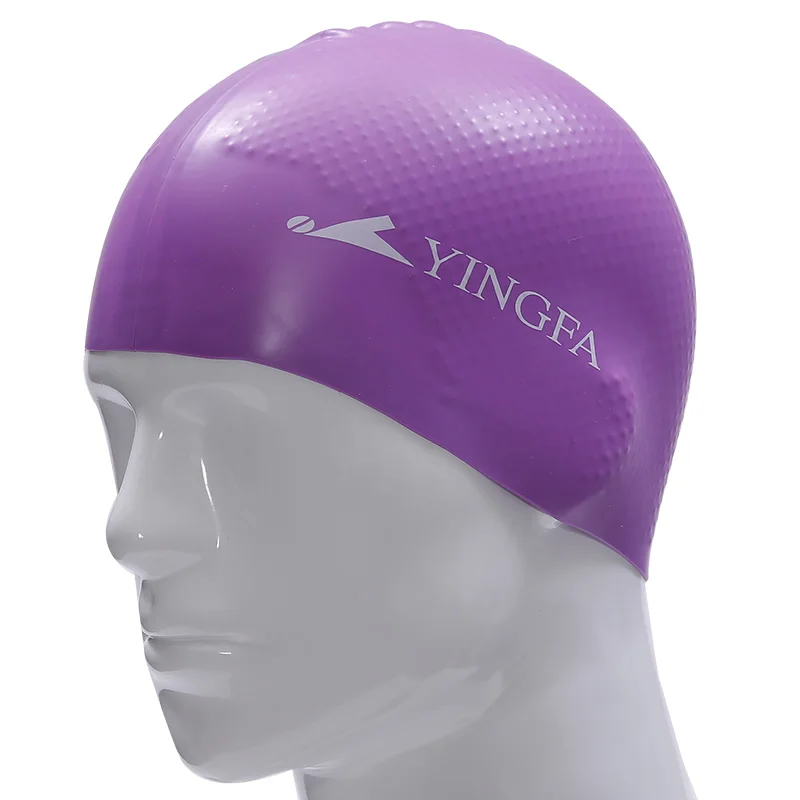 Silicone Swimming Cap For Men Women Children Kids Long Hair Hood Ultrathin Hat Protect Ears Waterproof New Arrival - Цвет: 8-purple