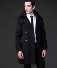 Schwarz beige khaki Schlanke männer lange mäntel zweireiher mantel England mans jacken und mäntel winter marke 2016 lange erbse mäntel männer