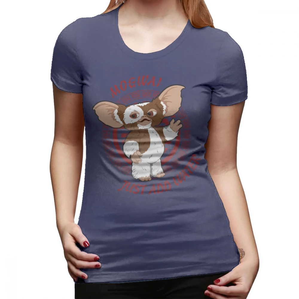 Mogwai Gremlins футболка Gizmo футболка большого размера модная женская футболка с круглым вырезом красная с коротким рукавом Хлопковая женская футболка с принтом - Цвет: Тёмно-синий