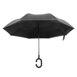 Складной обратный зонтик двойной Слои перевернутый ветрозащитные непромокаемые автомобиля зонты для Для женщин
