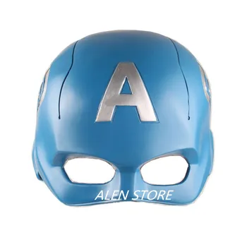 

ALEN Captain America 1:1 blue HAT Helmet Head Cover Mask vizor Marvel Avengers cap chapeau DC batman iron man PVC Figure Model