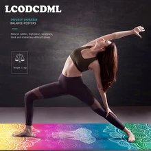 Natural rubber+suede professional yoga mat fitness mat printing non-slip widening folding yoga mat shop towel thin tpe yoga mat high quality rubber pad suede natural rubber super non slip yoga mat body alignment system thin natural rubber mat