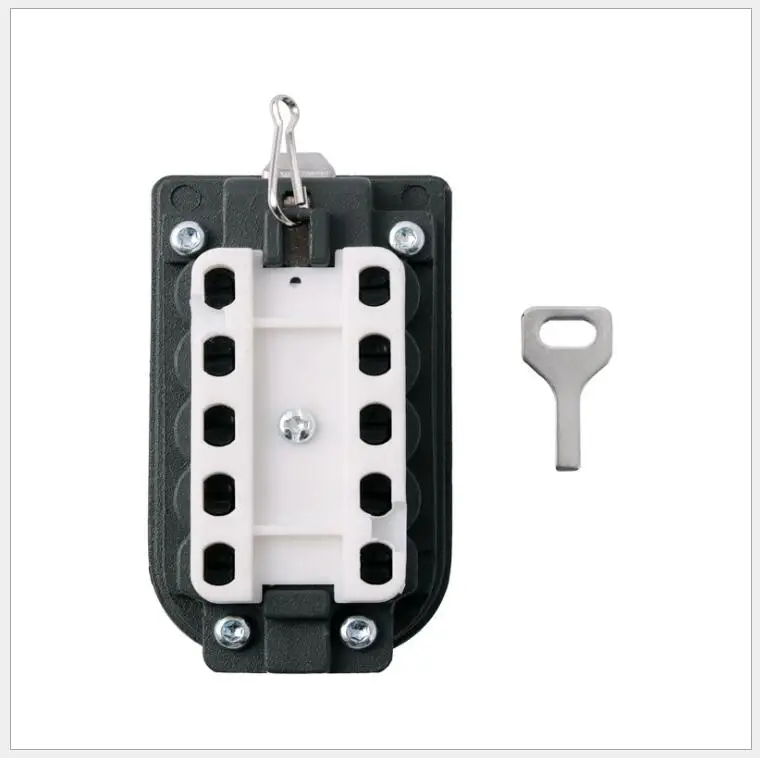 Portable Safe Box Wall Mounted 10 Password Keys Combination Lock Metal Alloy Storage Store Key Storage Organizer Boxes