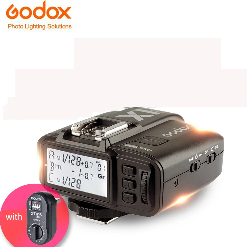

Godox X1t X1t-c x1t-s Trigger Transmitter with Xtr16 Receiver for Canon TTL 2.4 G Wireless For Sony Fujifilm Nikon