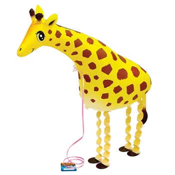 

1pc Walking Giraffe Balloon Lovely Big Animal Mylar Foil Balloon Kids Children Jungle Party Decor Home Room Decorating Balloons