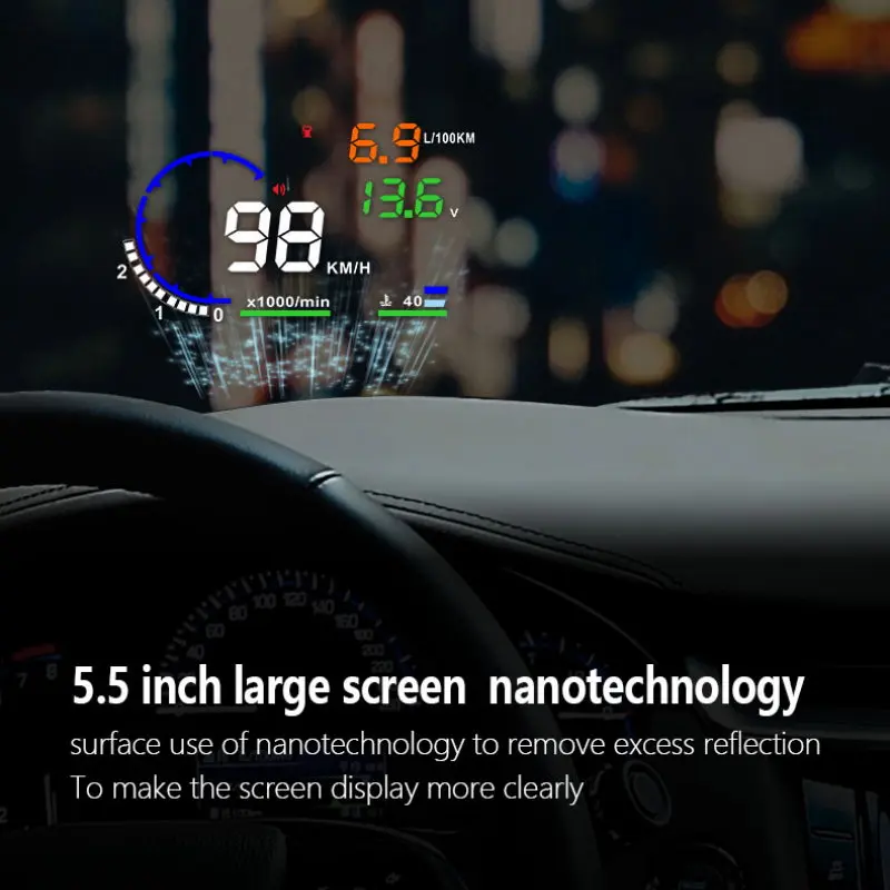 Liandlee-pantalla HUD para Citroen Berlingo, pantalla de conducción segura,  velocímetro OBD II, proyector de parabrisas, 2011-2018