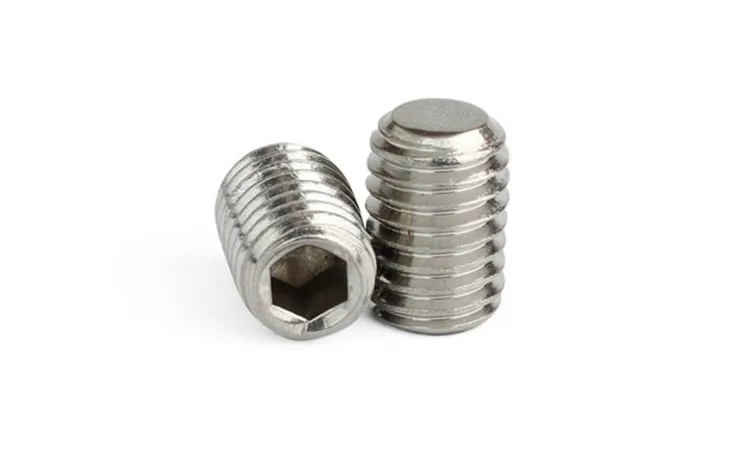 100 piezas M2 M2.5 M3 M4 M5 de acero inoxidable de cabeza hexagonal tornillo de cabeza plana punto tornillo hexagonal de Socket perno