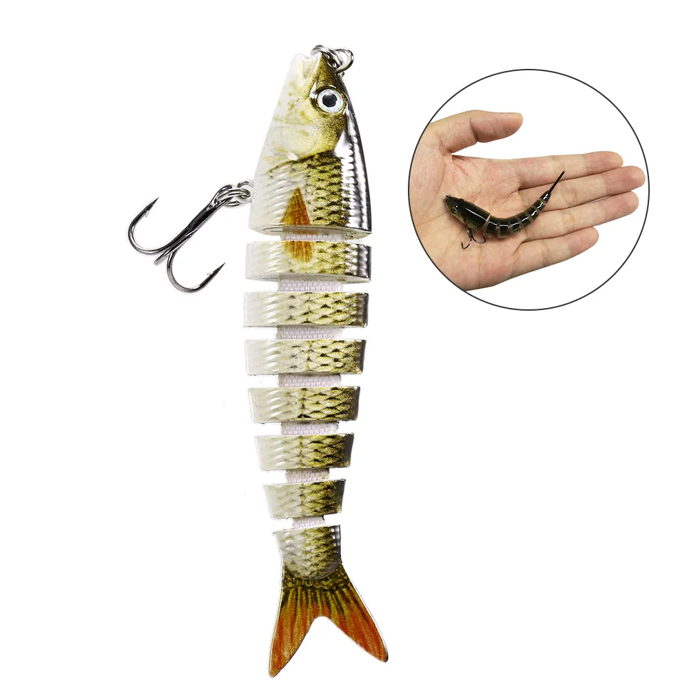 

Blusea 2PCS Fishing Lures Bionic Hard Fishing Bait Set Segmented Jointed Fishing Bait Lifelike Swimbait Kit Fishing Tackle Pesca