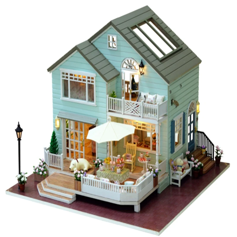 

CuteRoom Handmade A-035-A Queens Town DIY Dollhouse Room Miniature Model With Light Music Collection Gift
