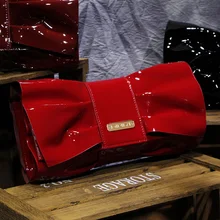 Женская кожаная сумка через плечо модная лакированная кожаная сумка на плечо Простые Вечерние сумки-клатчи