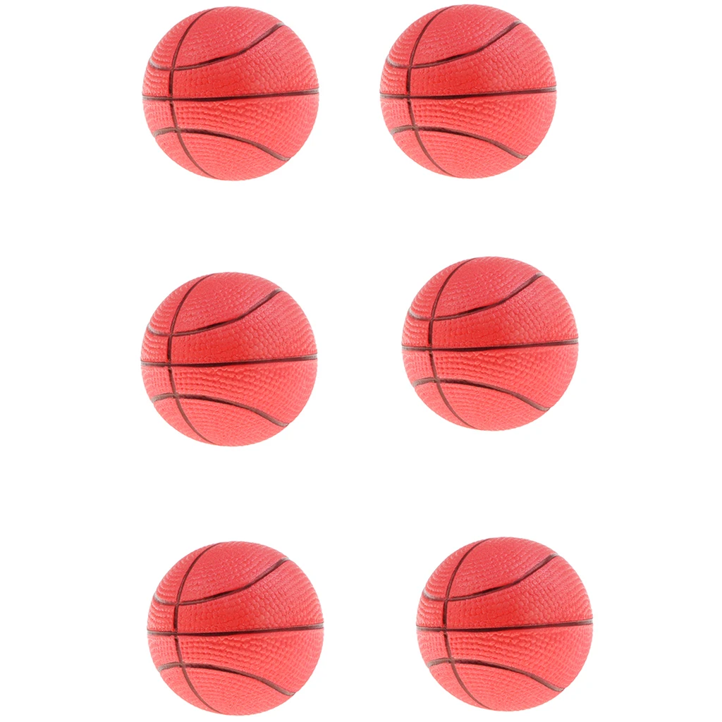 6pcs Mini Bouncing Jumping Ball Indoor Outdoor Kids Pretend Play Mini Basketball Ball Game Party Bag Fillers Kid Pet Toy Gifts