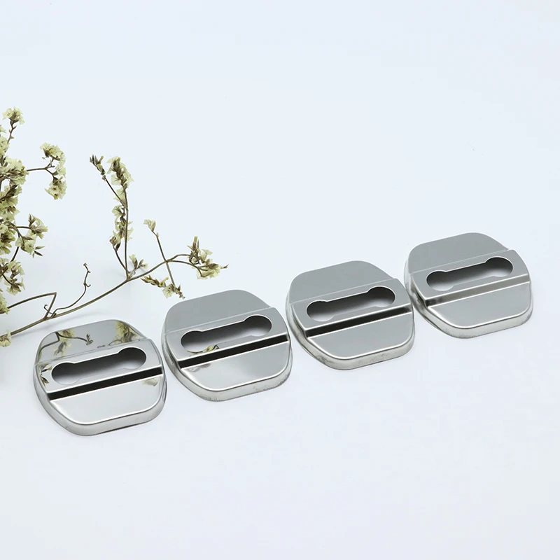

4PCS Auto Case Stainless Protective Cover Steel Door Lock Buckle For Nissan X trail X-Trail T30 T31 T32 2004-2019 Car Styling