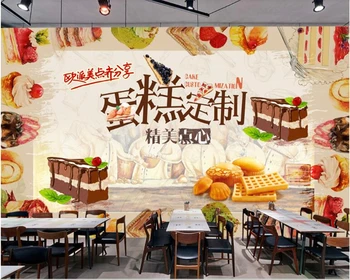 

beibehang wallpaper for walls in rolls 3d wallpaper modern dessert cake shop wallpaper wall 3d background wall papel de parede