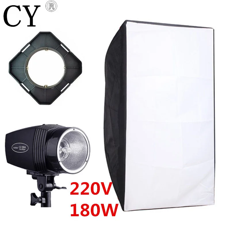 

Godox K-180A Photography Softbox Flash Lighting Kits 180ws 220V Flash Light+Lightbox+Universal Mount Photo Studio Accessories