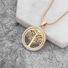 Дерево жизни Чокеры ожерелье s для женщин Золотой Серебряный цвет змеиная цепь ожерелье с фианитами модные ювелирные изделия colgantes mujer moda