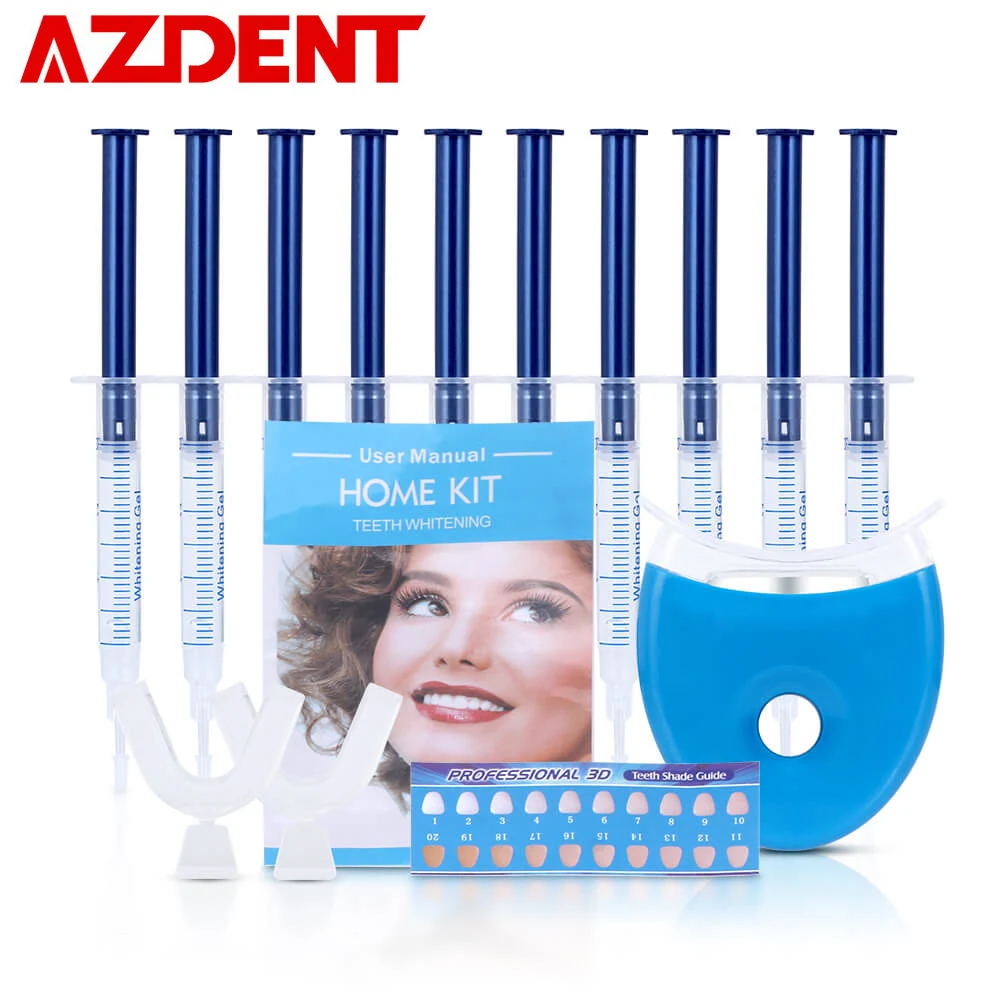 

New Hot Teeth Whitening Kit 10X3ml Gel Tooth Whitener Peroxide Dental Bleaching System Oral Gel Cold Light Tooth Whitening Lamp