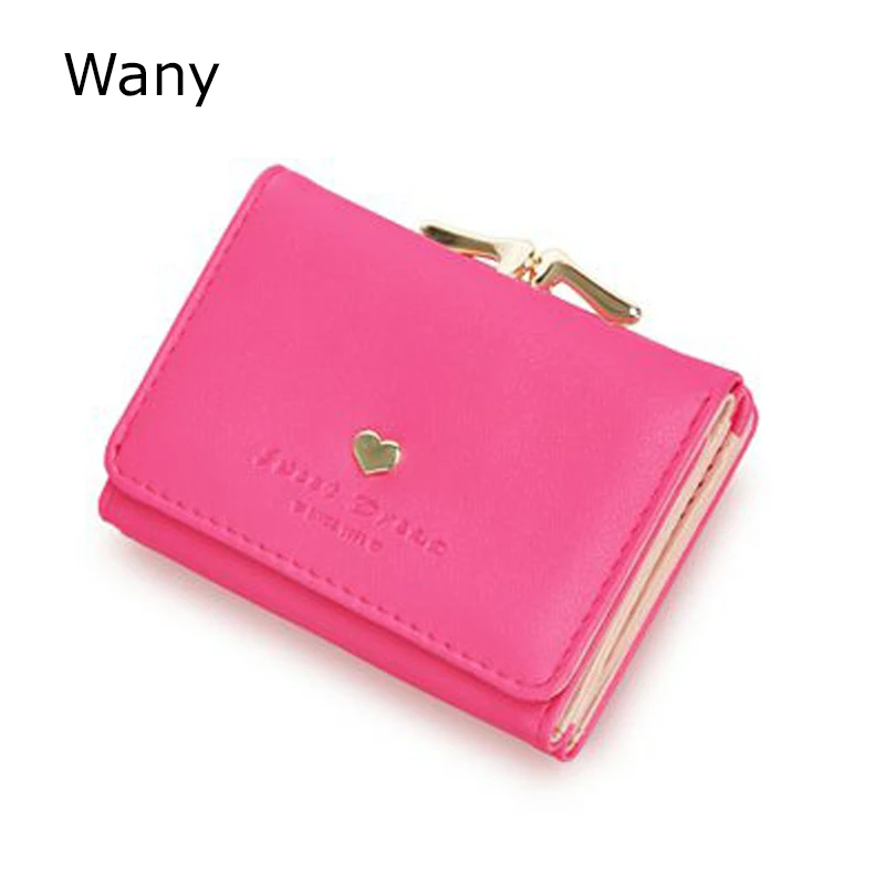

Fashion women wallets multi-function High quality small wallets rivet love short design three fold wallet coin purse for women