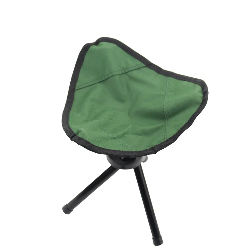 310 г портативные карманные рыболовные стулья 3 кронштейна Железный материал наружные походные стулья для рыбалки Максимальная нагрузка 100 кг складной табурет - Цвет: Зеленый